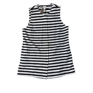 Chico’s Thick Knit Graphic Striped Tunic Vest Size 2 Casual‎ NWT